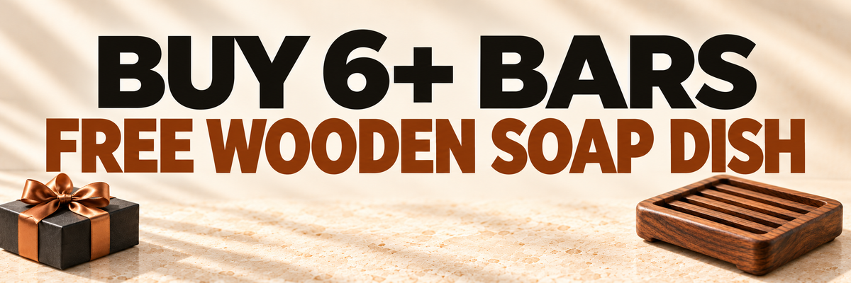 Buy 6 or more EVO soap bars and receive a free wooden soap dish