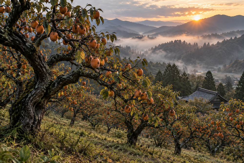 Kyoto persimmon orchard
